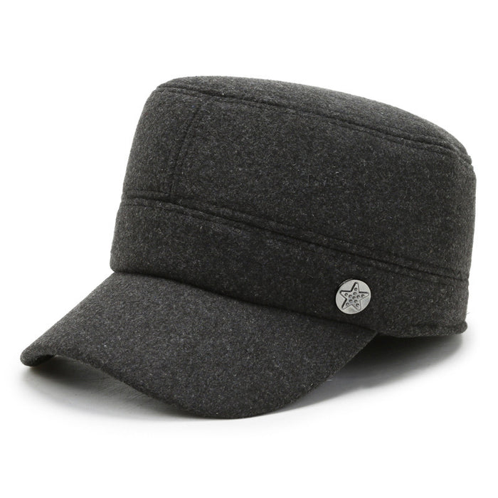 Wholesale Middle-aged and elderly hat men's winter dad flat hat ear protection old hat autumn and winter warm old man cotton hat