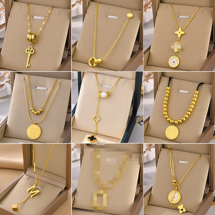 Wholesale Minimalist Titanium Steel Necklace JDC-NE-ChengY001