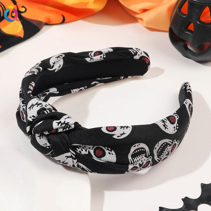 Wholesale Halloween Fabric Diamond Pearl Headband JDC-HD-HengX005