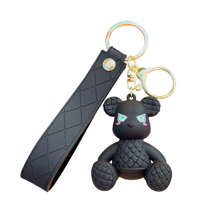 Caricatura al por mayor Bamboo Woven Bear Keychain JDC-KC-YDAO101