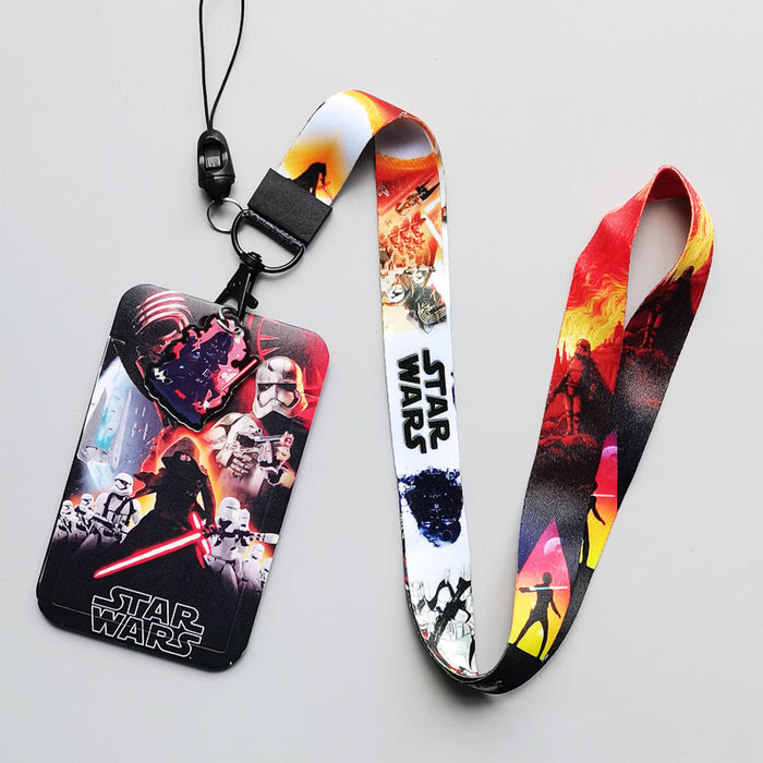 Wholesale Cartoon Anime Bus Card Holder Lanyard Keychain Work Badge
