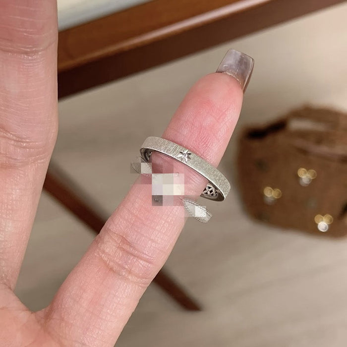 Wholesale Light luxury index finger ring, square diamond ring, versatile layering, temperament, open mouth ring wholesale