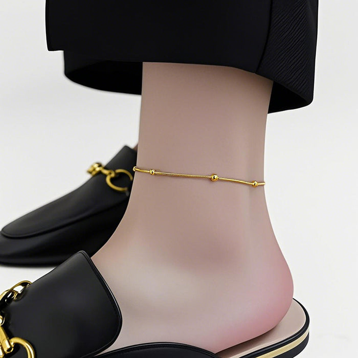 Wholesale Non-fading anklet,  trendy summer titanium steel anklet