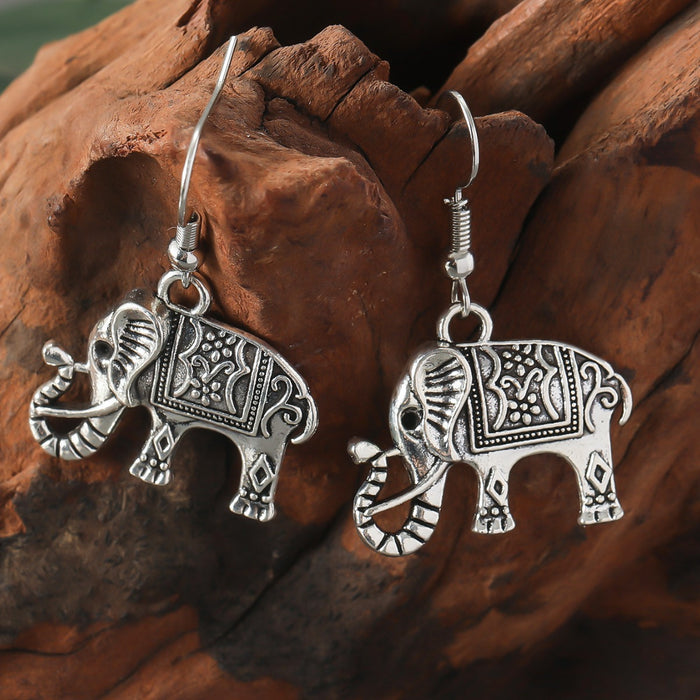 Wholesale Alloy Elephant Earrings JDC-ES-KaY005