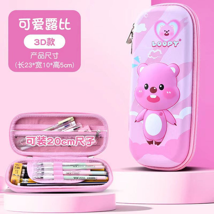 Wholesale Cartoon Pencil Case for Primary School Students Large Capacity Storage