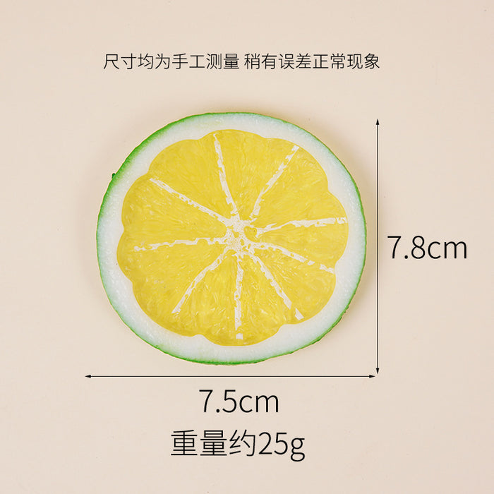 Wholesale Lemon Slice Simulated Fruit PVC Keychain Charm Fashion Bag Accessory MOQ≥2