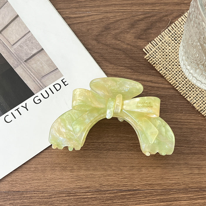 Wholesale Bow Grab Clip Elegant Acetic Acid Hairpin