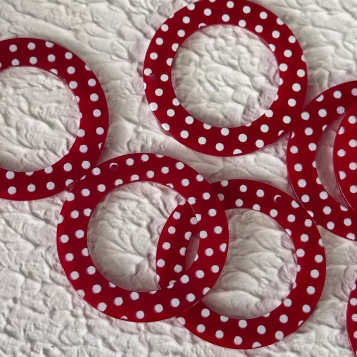 Wholesale Personalized retro red exaggerated circle earrings ear clip