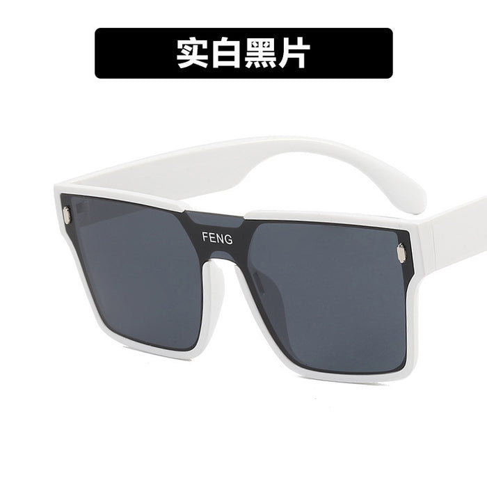 Wholesale Personalized one-piece sunglasses, large frame sunglasses, super cool windproof glasses