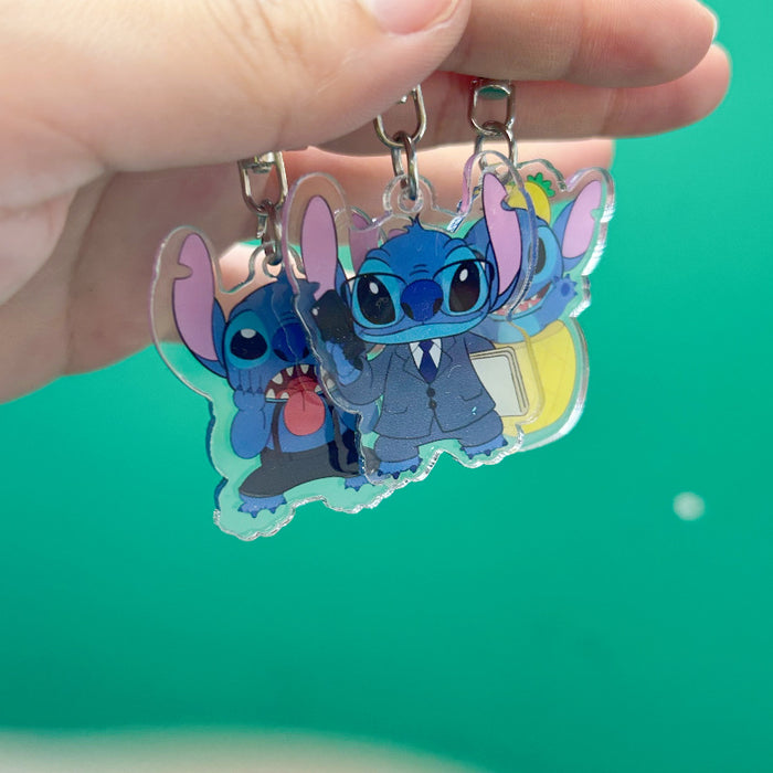 Wholesale Stitch Lilo and Stitch Cute Cartoon Acrylic Keychain JDC-KC-ChuangYin001