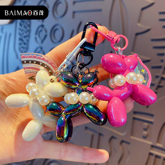Wholesale Cartoon phone chain bead keychain phone case DIY jewelry hanging chain bag pendant
