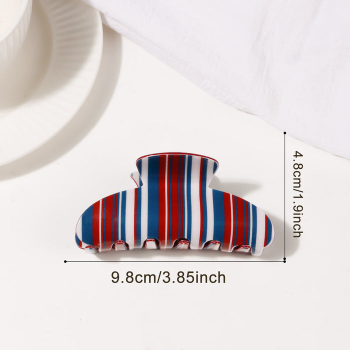 Wholesale Striped Shark Clip PVC Hair Claw Fashion Accessory For Everyday Styling And Boutique Resale