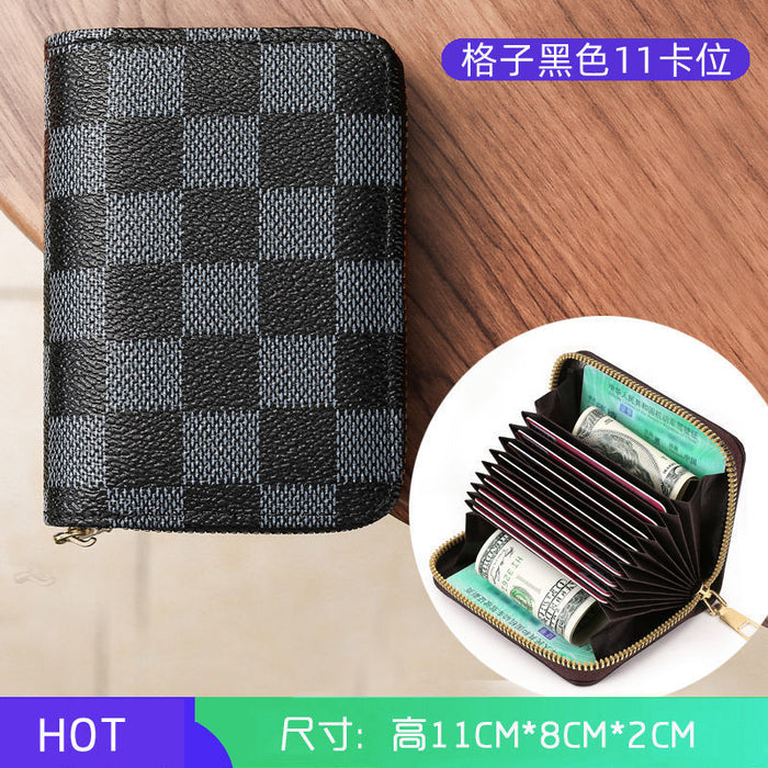 Wholesale Fashion Women's Card Bag Zipper Small Coin Purse Men's and Women's Organ Card Bag Multi Slot Driver's License Clip JDC-WT-XQ003