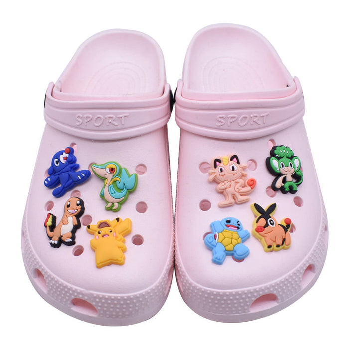 Wholesale Random 100pcs Cartoon Soft Rubber Clogs Shoe Buckle Decoration JDC-SC-RYY001