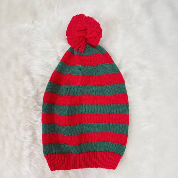 Wholesale  bell ball Christmas hat  knitted wool hat