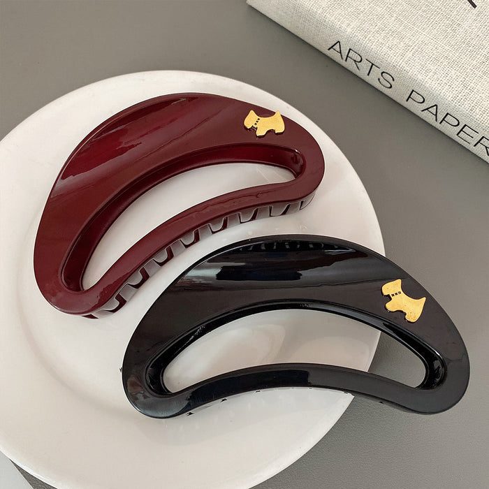 Wholesale Minimally elliptical hollowed out high-end grip clip, large shark clip hair clip, women's back of the head clip hair accessory