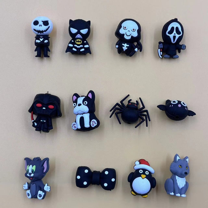 Wholesale 500PCS Halloween Silicone Cartoon 3D Focal Beads JDC-BDS-Nais284