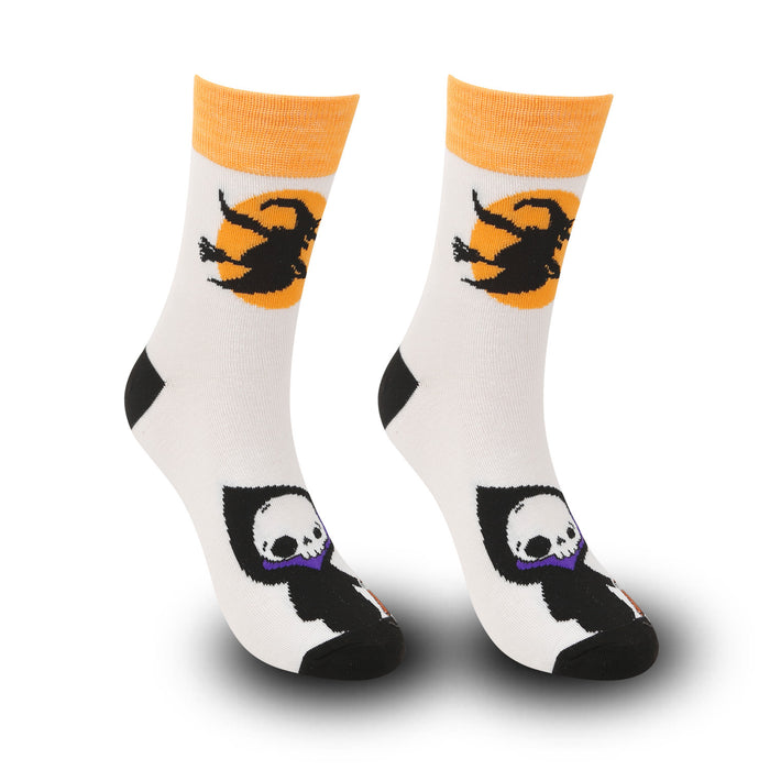 Wholesale Halloween large size Christmas pumpkin witch funny men' s long socks mid-tube casual socks women