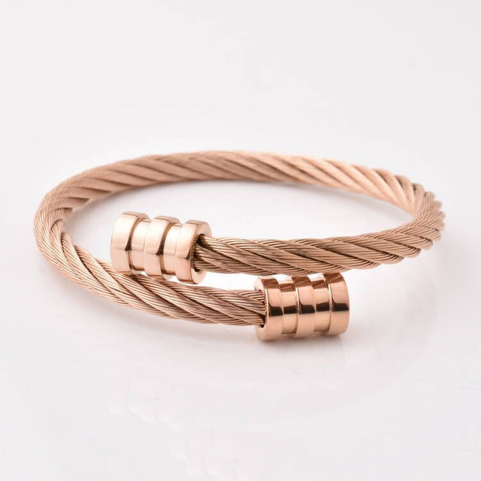 Wholesale Titanium Steel Wire Bracelet Punk Open Elastic Jewelry Fashion Bracelet