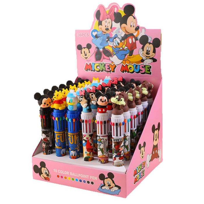 Wholesale Cute 10 Color Retractable Ballpoint Pen Stylish Push Button Design With 0.7mm Tip For Resale