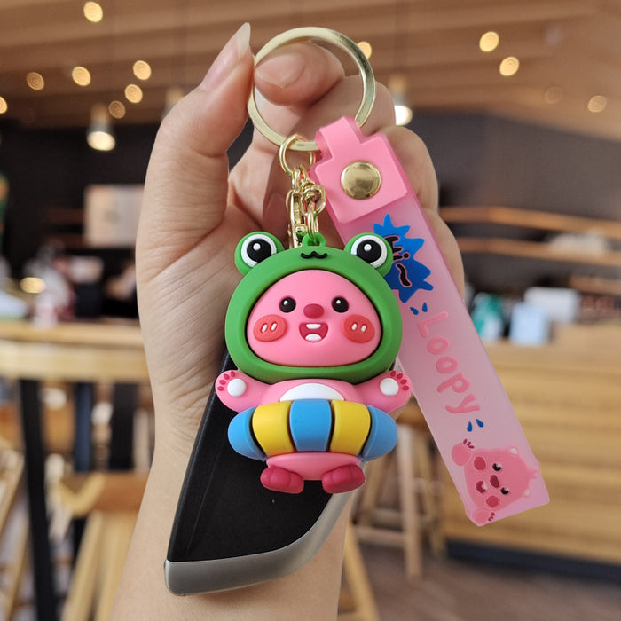 Wholesale Cartoon Silicone Doll Keychain JDC-KC-MingT249