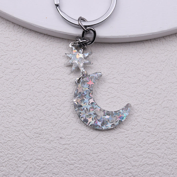 Wholesale Sun and Moon Acrylic Keychain JDC-KC-Duai003