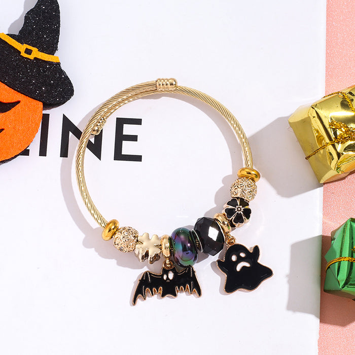 Wholesale Cartoon Stainless Steel Bracelet Magic Hat Witch Design MOQ≥2