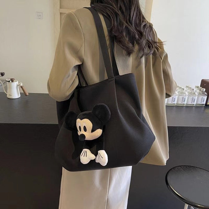 Wholesale Cartoon Tote Bag Shoulder Cute Mickey Crossbody Bag Niche Large Capacity Doll Bag Canvas Bag