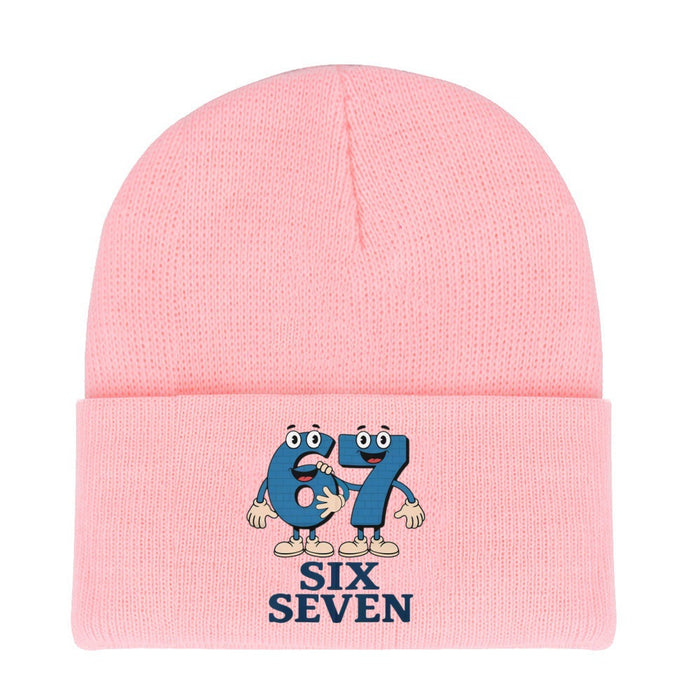 Wholesale Letter pattern knitted hat wool hat warm hat