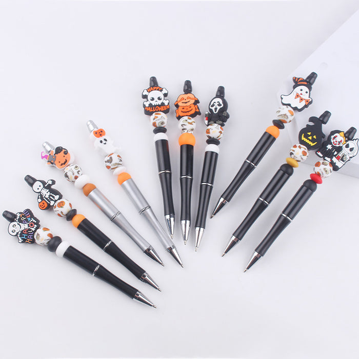 Wholesale Halloween Cartoon Silicone Plastic Bead Pen JDC-PN-GuangTian007