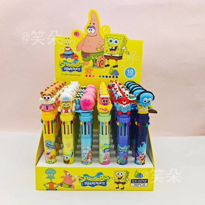 Wholesale Cute Cartoon 10-Color Clickable Ballpoint Pen