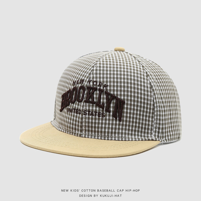 Wholesale Kids Baseball Cap Striped Hip Hop Flat Brim Unisex Outdoor Sun Hat For Boys Girls Casual Chic Party Cap