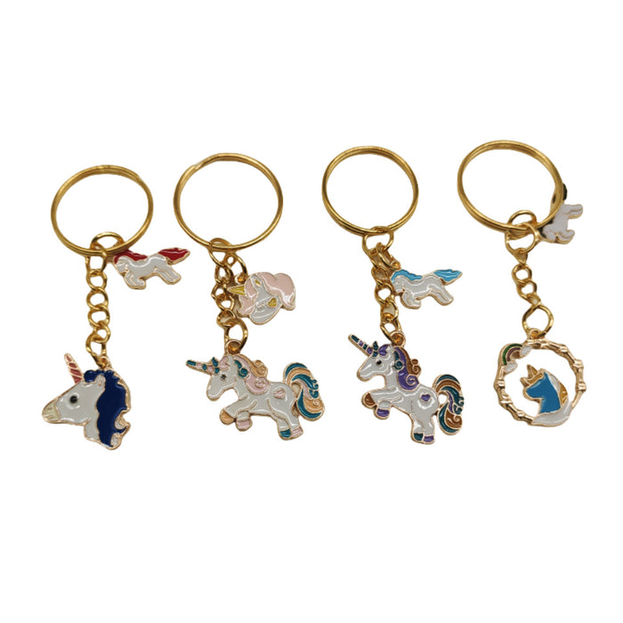 Wholesale Cartoon Unicorn Alloy Keychain JDC-KC-TYS015