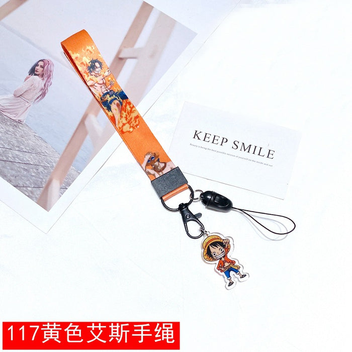 Wholesale Polyester Cartoon Printed Long Hanging Rope Keychain JDC-KC-Gongz057