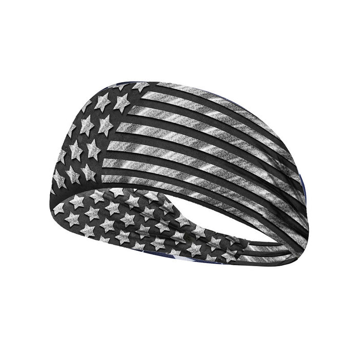 Wholesale American Flag Independence Day Stars Knotted Sweat Absorbent Sports Bundle Fabric Headband JDC-HD-YunQ002