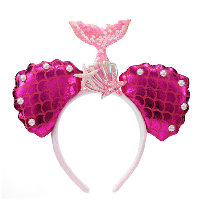 Wholesale hair accessories face wash cute funny mermaid cartoon headband headdress