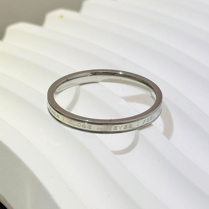Wholesale Minimalist letter couple ring, fashionable temperament, titanium steel index finger ring, non fading ring, high aesthetic value
