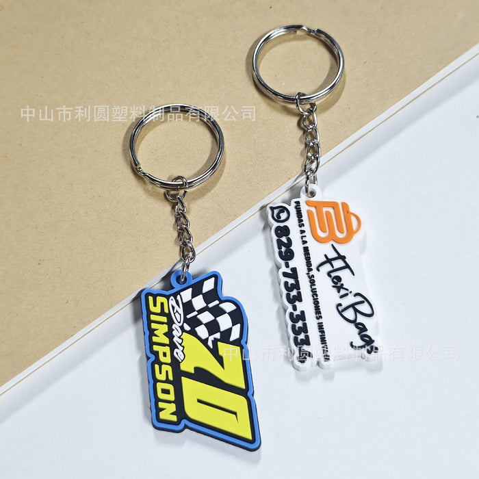 Wholesale PVC keychain, cute and creative small pendant, soft rubber keychain