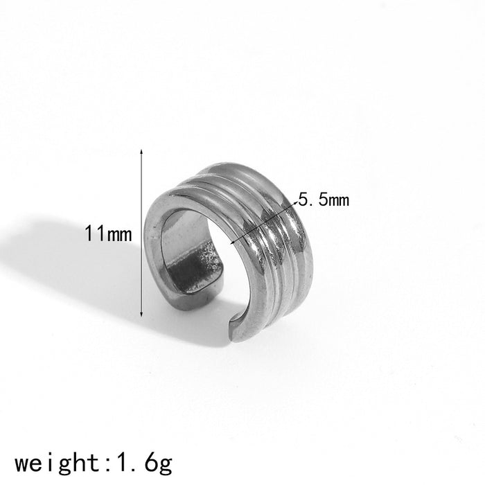 Wholesale Titanium steel ear clip without ear hole, versatile and high-end stainless steel ear clip