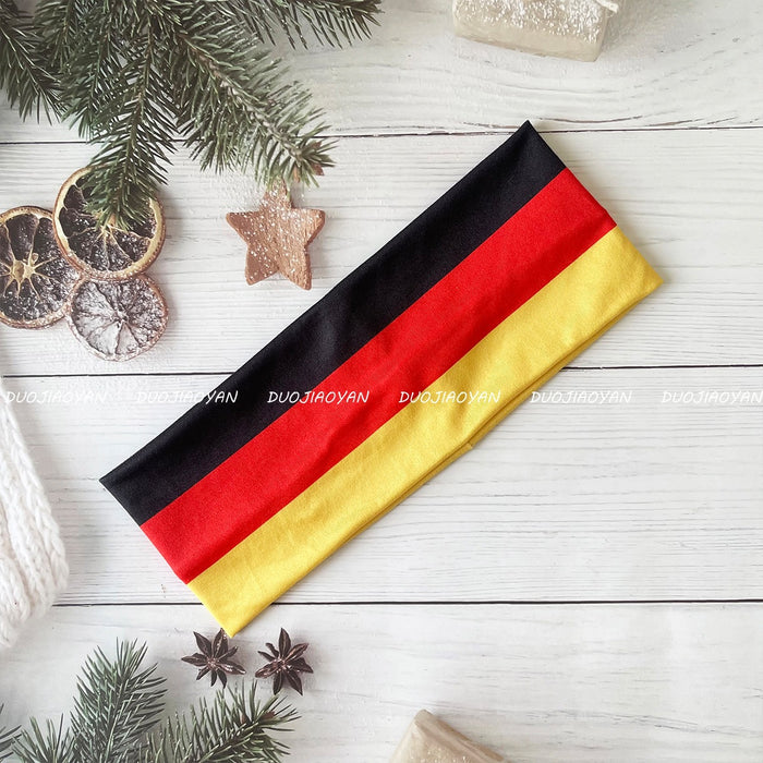 Wholesale World Cup Flag Print Headband Party Fan Cheering Hair Accessory Trendy Gift