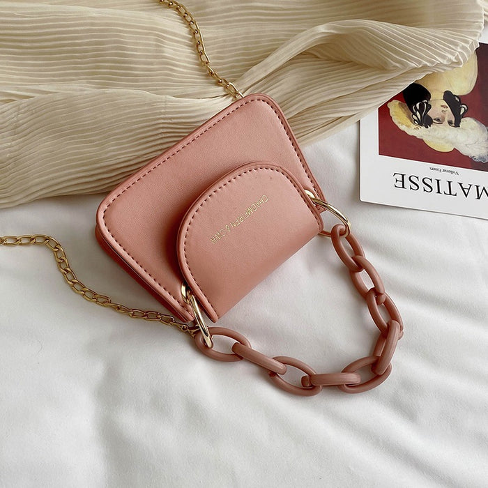 Wholesale PU Acrylic Chain Messenger Bag JDC-SD-SYuan018