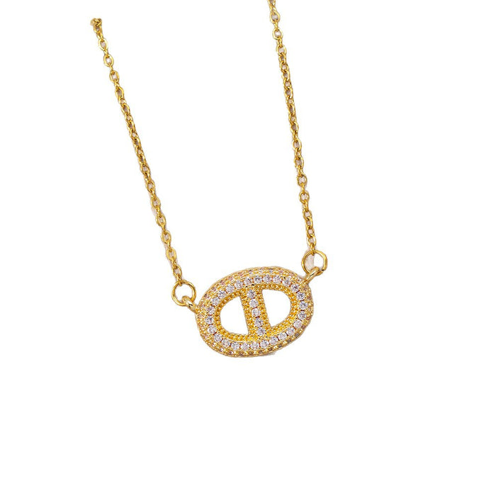 Wholesale Titanium steel Women' s Luxury Full Diamond choker necklace Jewelry
