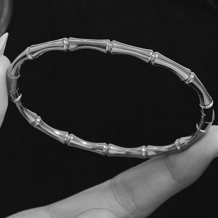 Wholesale Titanium Steel Rhinestone Clover Bangle Bracelet Set Gold And Silver Fashion Jewelry