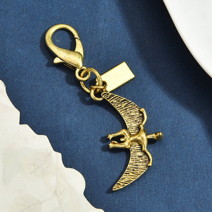 Wholesale Multi Style Dinosaur Clover Heart Animal Gold Alloy Keychain Pendant Fashion Jewelry Accessory