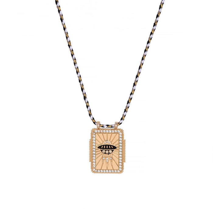 Wholesale Retro Tarot Card Pendant Necklace Sun Moon Star Planet Copper Gem Jewelry Chic Boutique Resale