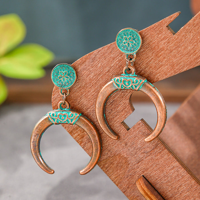 Wholesale Ethnic Vintage Heart Earring Set - Zinc Alloy Jewelry Accessory for Party Wear MOQ≥2
