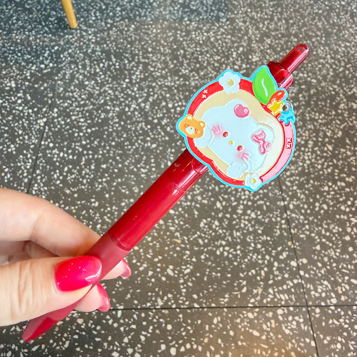 Wholesale Cartoon apple-shaped ballpoint pen clip