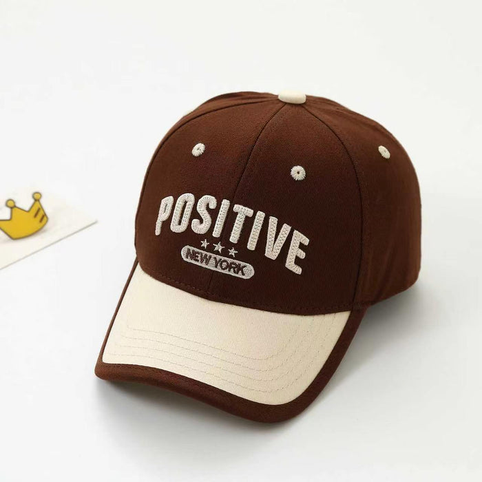 Wholesale Trendy Embroidered Letter Children S Baseball Cap Unisex Outdoor Sun Hat With Curved Brim Dark Blue Beige