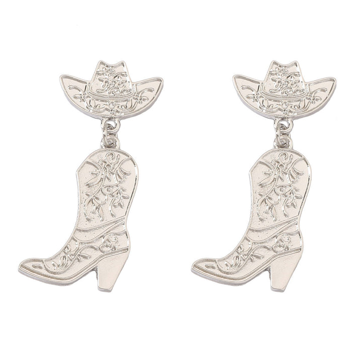 Wholesale Shoe Shape Zinc Alloy Earrings JDC-ES-YueLi021