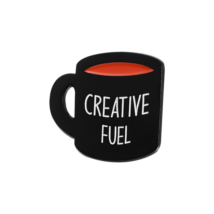 Wholesale Cartoon Coffee Cup Shape Brooch Pin Set Zinc Alloy Decorative Accent